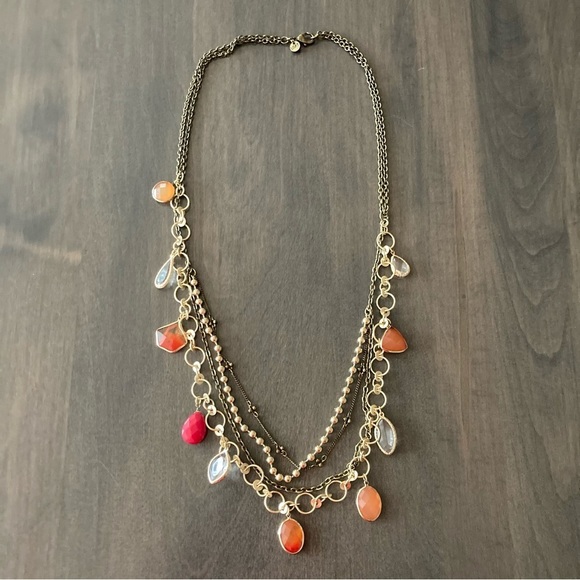 J Crew Cabochon Beaded Bling Long Necklaces Bundle Set of 3 E - Picture 2 of 12